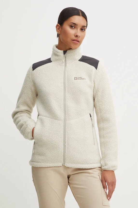 Jack Wolfskin bluza sportowa Kammweg 1711281 beżowy AW24