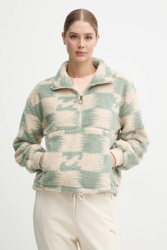 Billabong bluza polarowa Time Off bez kaptura beżowy EBJPF00105
