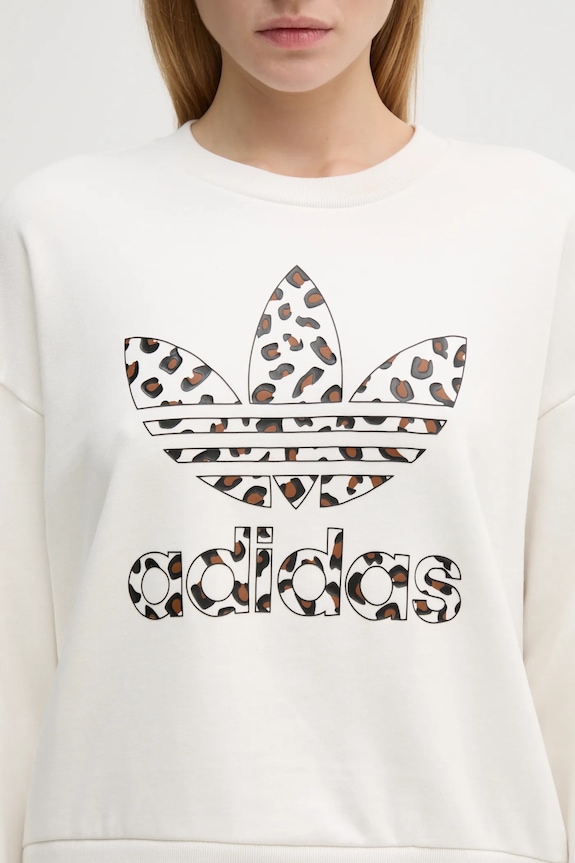 adidas Originals cotton sweatshirt Leopard Sweat white IW8477