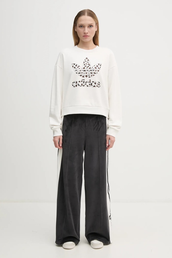adidas Originals cotton sweatshirt Leopard Sweat IW8477 white