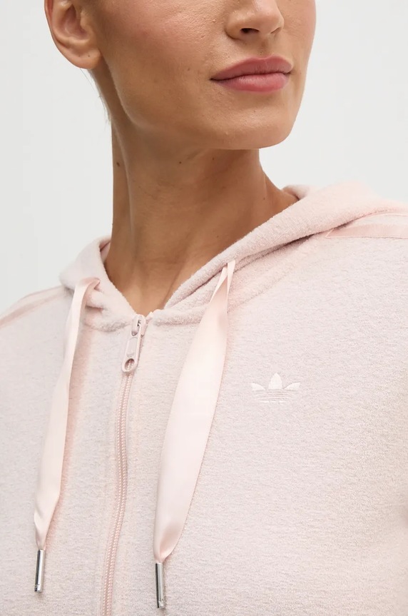 Mikina adidas Originals Femme Galore Short Fulzip Hoodie JN3005 růžová