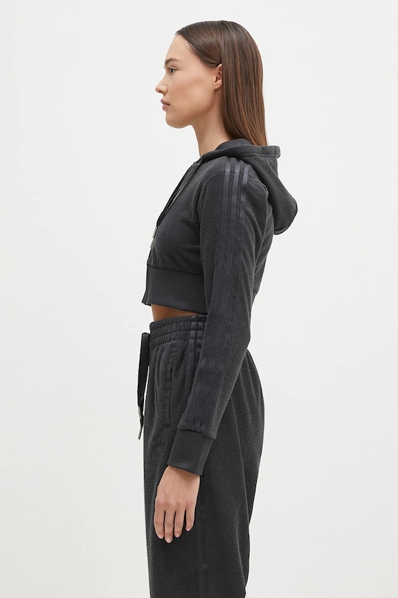 Mikina adidas Originals Femme Galore Short Fulzip Hoodie JN3006 šedá AW24