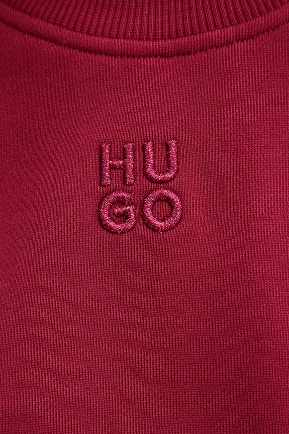 HUGO hanorac de damă din bumbac Daxandria burgundia 50527463