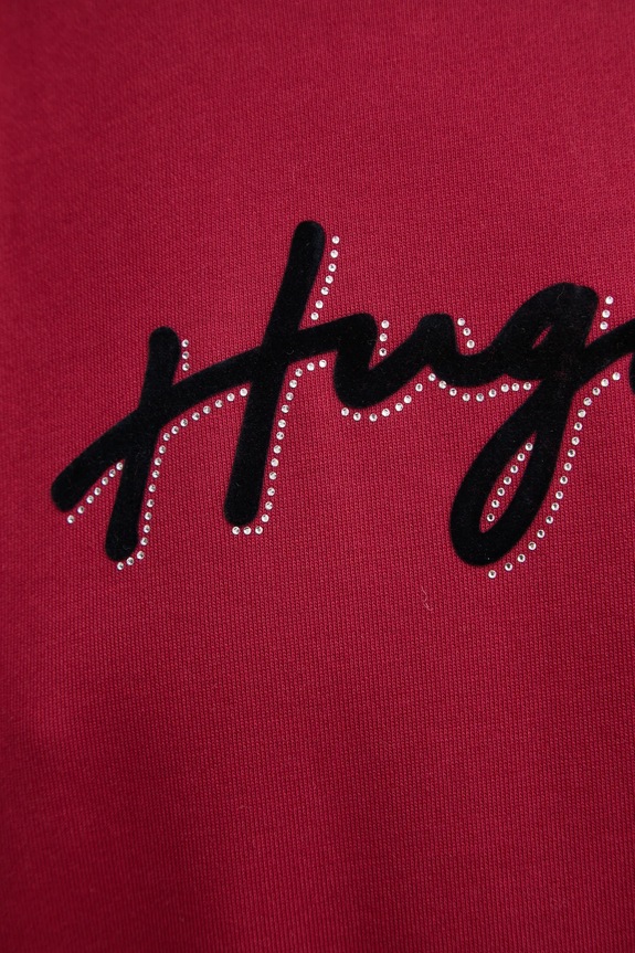 HUGO hanorac de bumbac 50528579 burgundia