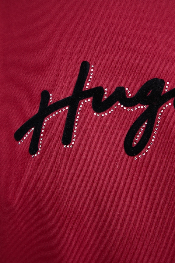 HUGO hanorac de bumbac 50528579 burgundia