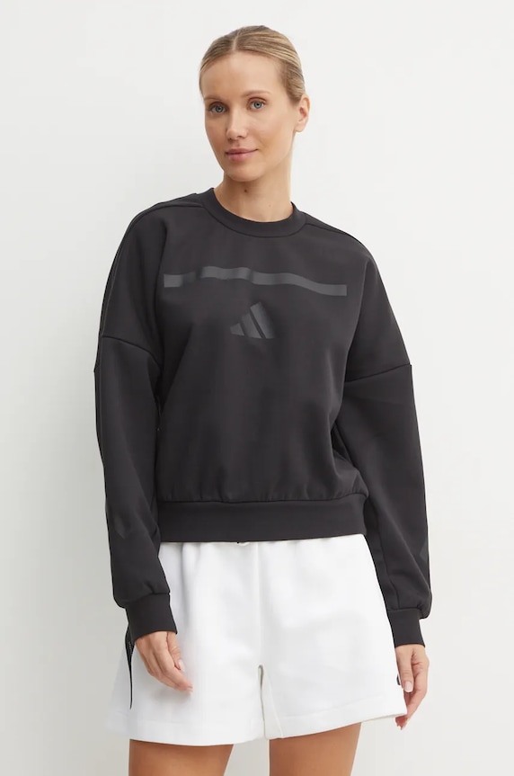 Mikina adidas ZNE bez kapucne čierna JE7855
