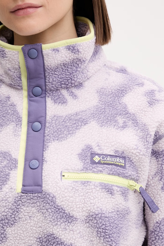 Columbia μπλούζα fleece Γυναικεία Helvetia 2098501 μωβ