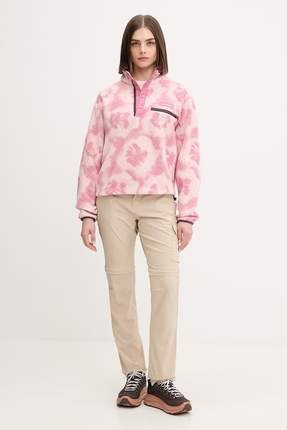 Columbia μπλούζα fleece Γυναικεία Helvetia 2098501 ροζ SS26