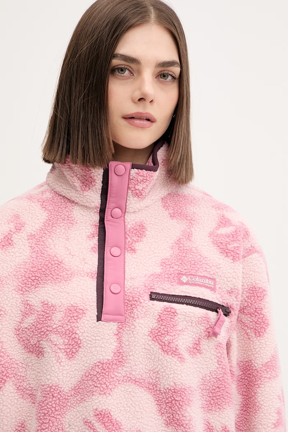 Columbia μπλούζα fleece Γυναικεία Helvetia ροζ 2098501