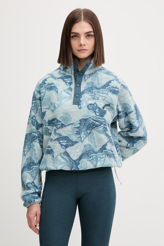 Columbia μπλούζα fleece Γυναικεία Helvetia χωρίς κουκούλα τιρκουάζ 2098501