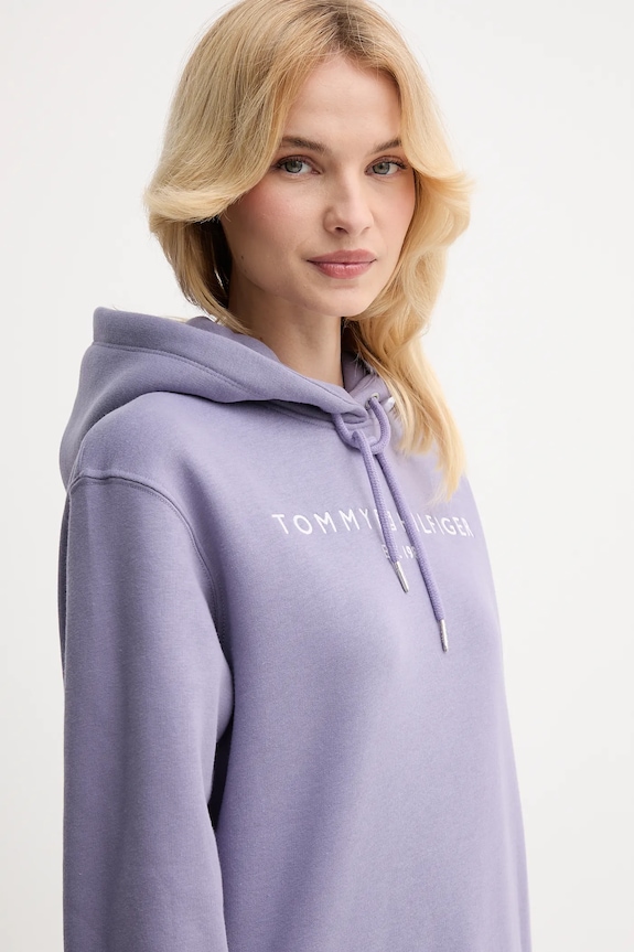 Μπλούζα Tommy Hilfiger μωβ WW0WW43598