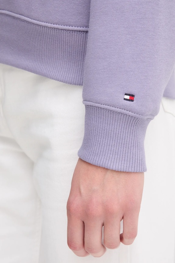 Μπλούζα Tommy Hilfiger WW0WW43598 μωβ