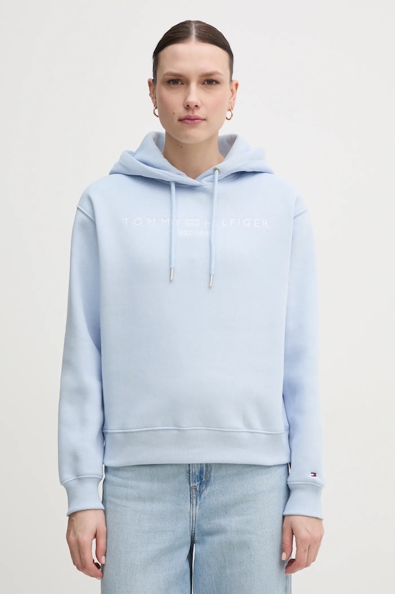 Mikina Tommy Hilfiger modrá WW0WW43598