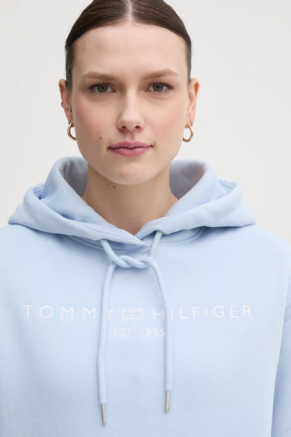 Mikina Tommy Hilfiger modrá WW0WW43598
