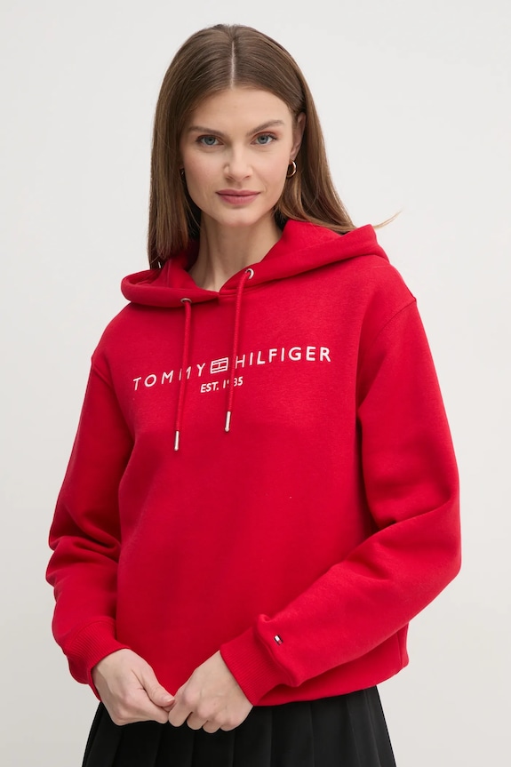 Tommy Hilfiger felpa rosso WW0WW43598