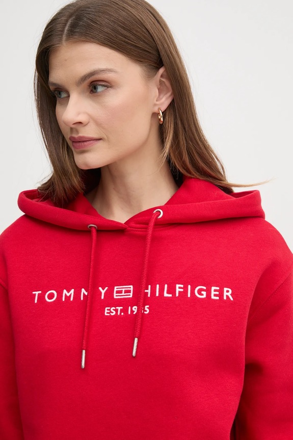 Tommy Hilfiger felpa rosso WW0WW43598