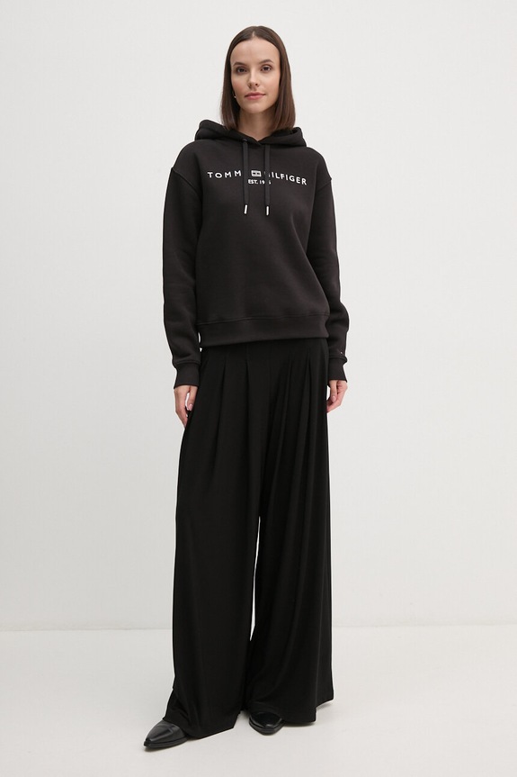 Tommy Hilfiger bluza WW0WW43598 negru AW25