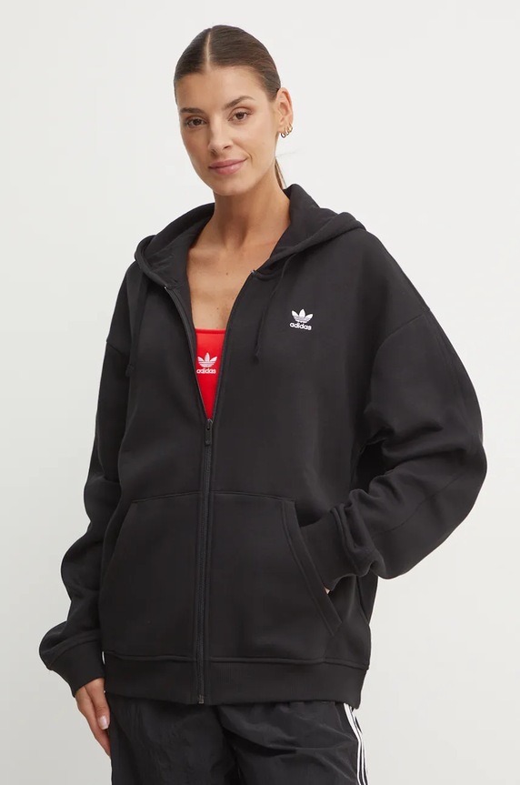 Dukserica adidas Originals s kapuljačom crna IY9621
