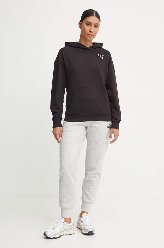 Bavlnená mikina Puma 676804 čierna AW24