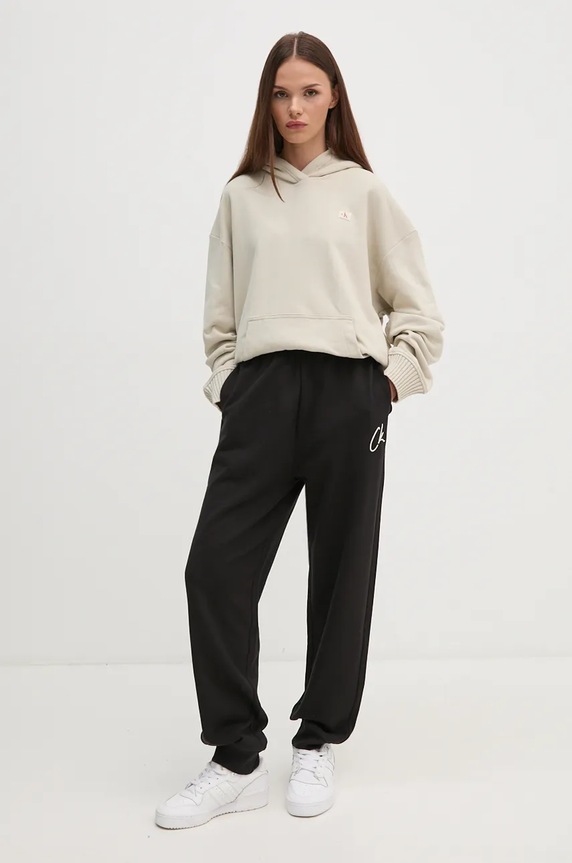 Pamučna dukserica Calvin Klein Jeans J20J224173 bež AW24