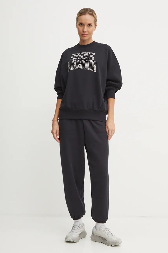 Under Armour bluza Icon HWT Terry 1386493 czarny AW24
