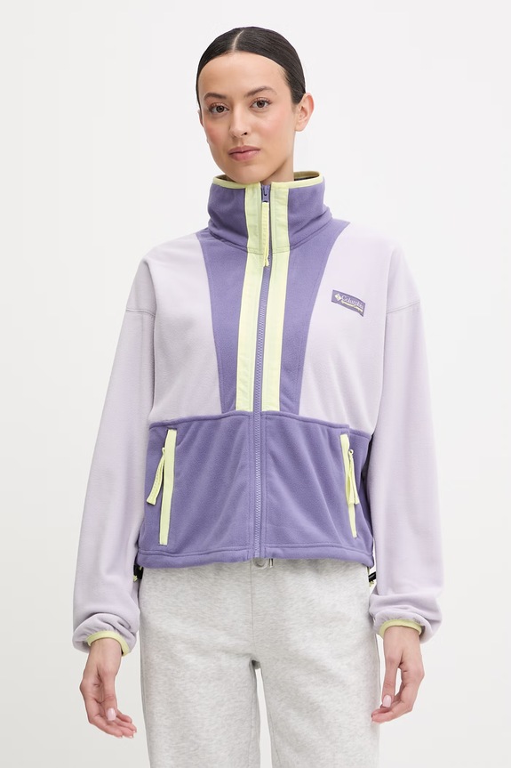 Columbia bluza polarowa Backbowl II FZ Fleece bez kaptura fioletowy 2092163