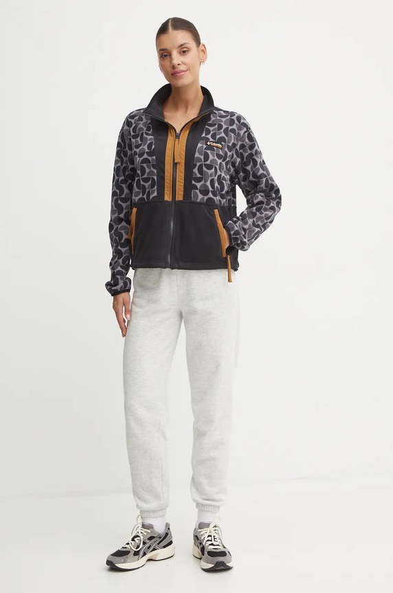 Dukserica od flisa Columbia Backbowl II Printed FZ 2098513 crna AW24