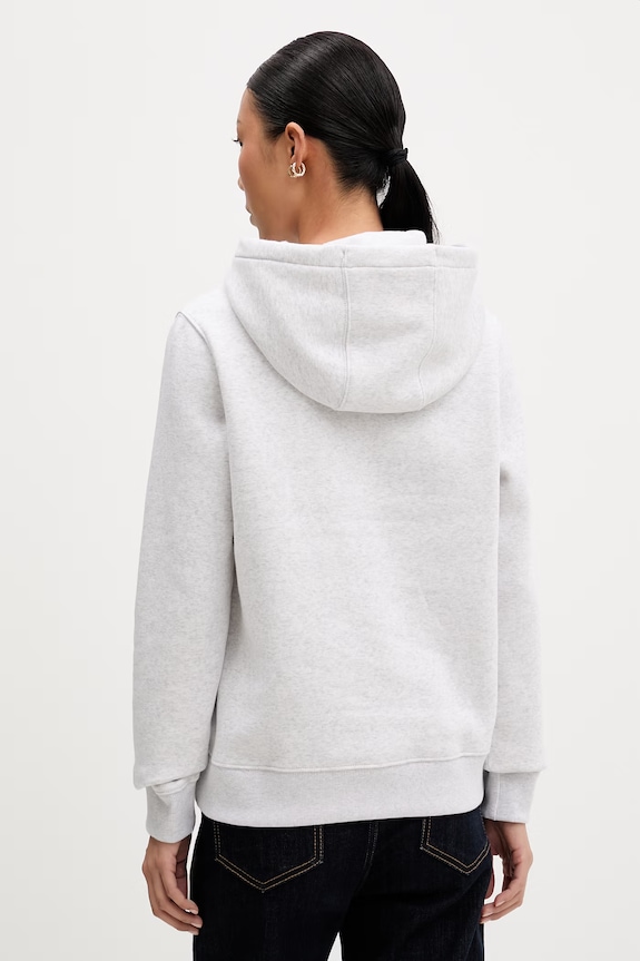Îmbrăcăminte Tommy Jeans hanorac pentru femei, cu bumbac DW0DW19958 gri