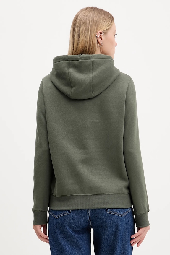 Îmbrăcăminte Tommy Jeans hanorac femei cu bumbac DW0DW19958 verde