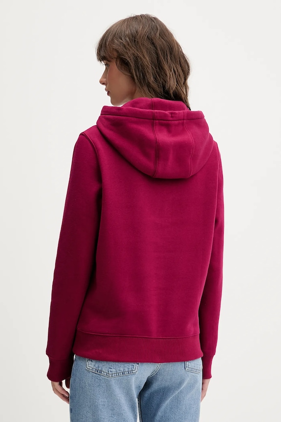 Oblečení Tommy Jeans mikina dámská s bavlnou DW0DW19958 burgundské