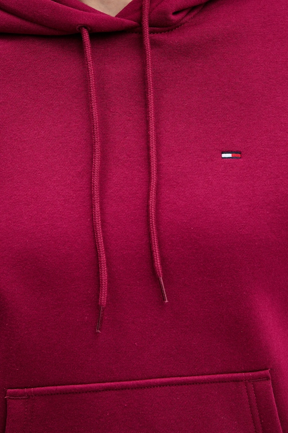 Tommy Jeans mikina dámská s bavlnou DW0DW19958 burgundské