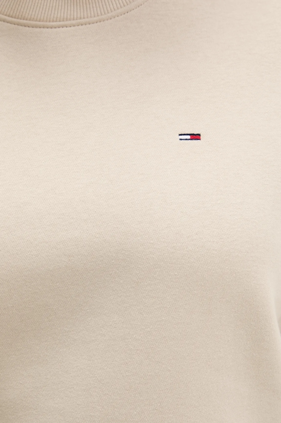 Tommy Jeans hanorac de femei din bumbac DW0DW19959 bej