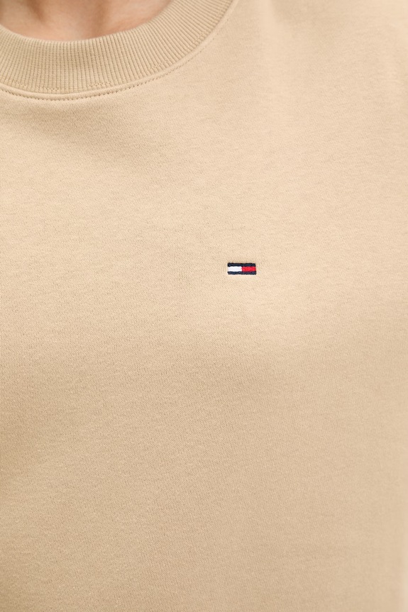 Tommy Jeans μπλούζα Γυναικεία με βαμβάκι DW0DW19959 μπεζ
