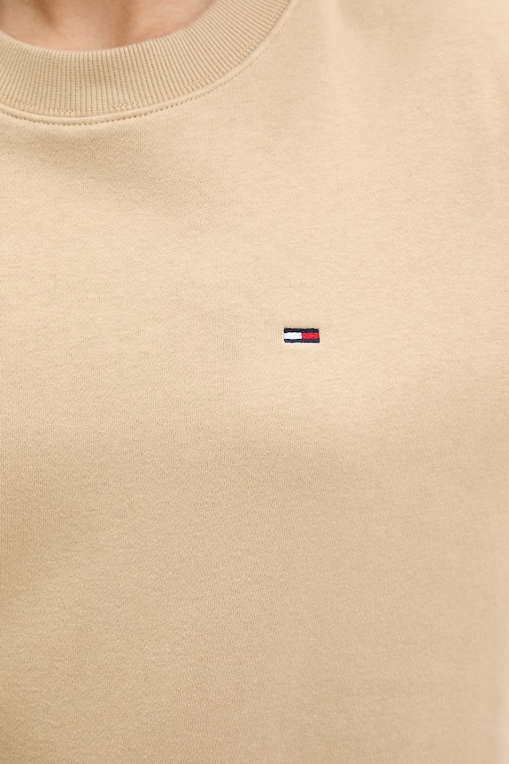 Tommy Jeans суичър дамски с памук DW0DW19959 бежов
