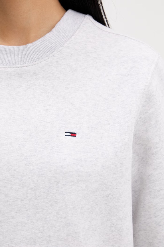 Tommy Jeans μπλούζα Γυναικεία με βαμβάκι DW0DW19959 γκρί