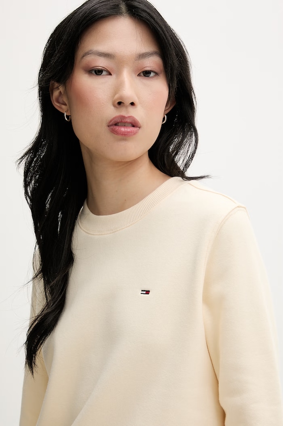 Tommy Jeans bluza damska z bawełną żółty DW0DW19959