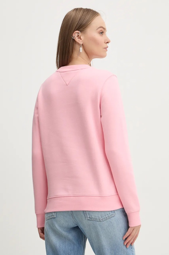 Odzież Tommy Jeans bluza damska bawełniana DW0DW19959 różowy