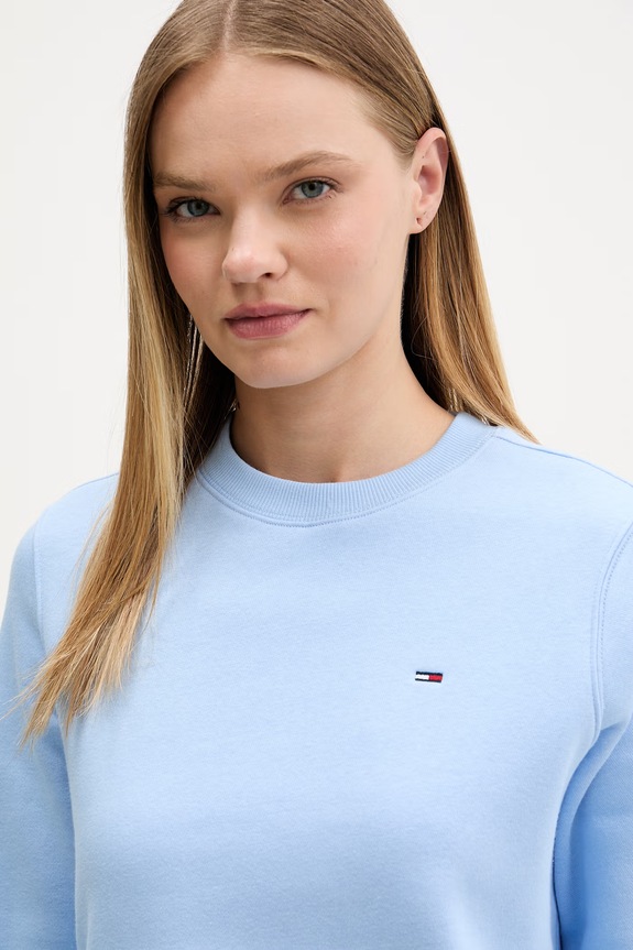 Tommy Jeans bluza damska z bawełny niebieski DW0DW19959