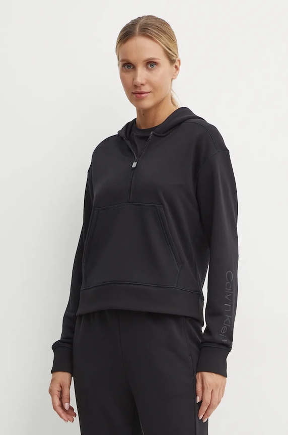 Calvin Klein Performance hanorac de antrenament print negru 00GWF4W303