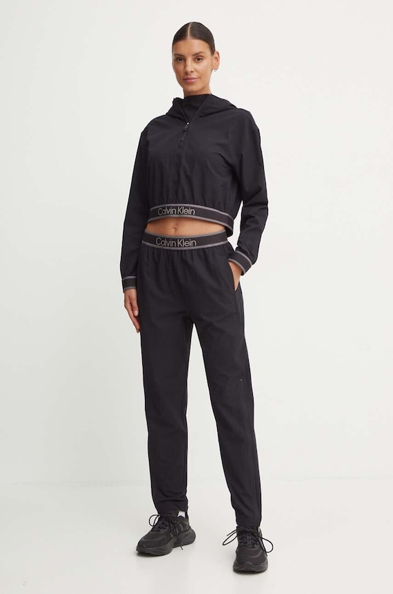 Tréningová mikina Calvin Klein Performance 00GWF4J403 čierna AW24