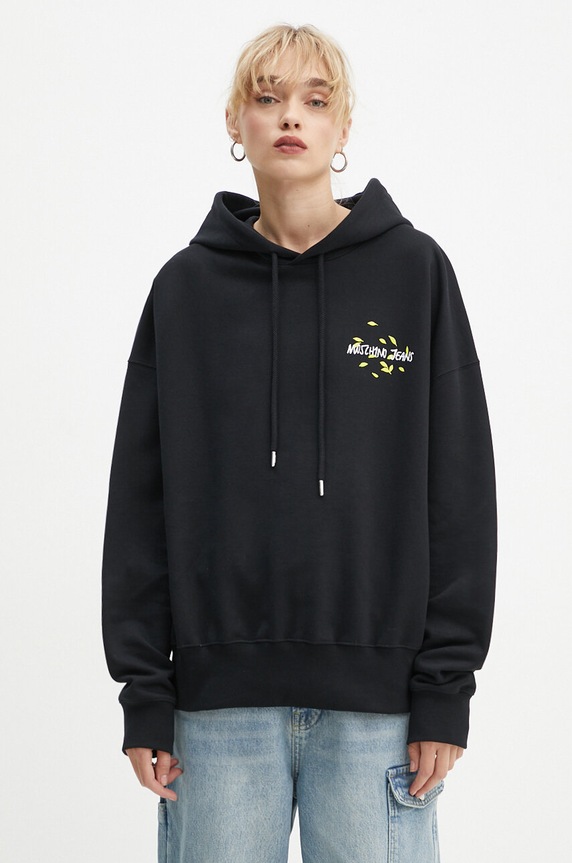 Bavlnená mikina Moschino Jeans bavlna čierna 1701.8732