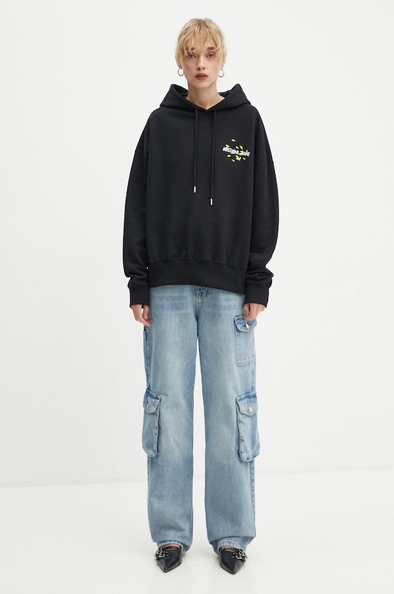Moschino Jeans hanorac de bumbac 1701.8732 negru AW24