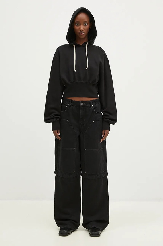Rick Owens cotton sweatshirt Tatlin Hoodie DS02D2220.FP black