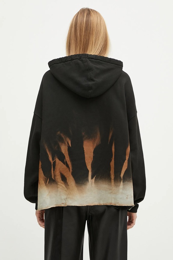 Clothing Rick Owens cotton sweatshirt Crater Hoodie DS02D2221.FSUN black