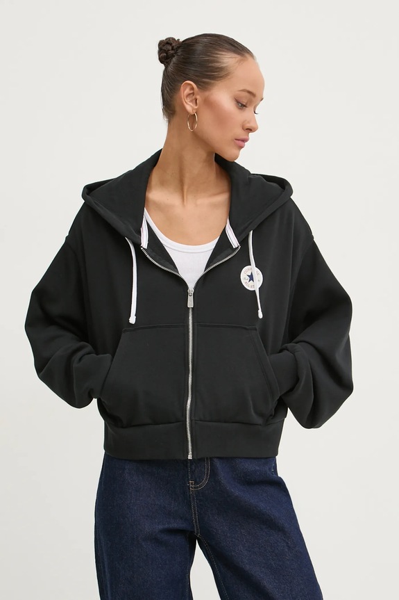 Converse felső sima fekete 10027643.A02