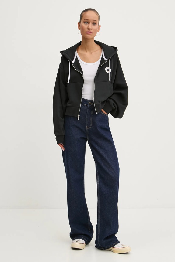 Converse felső 10027643.A02 fekete AW24