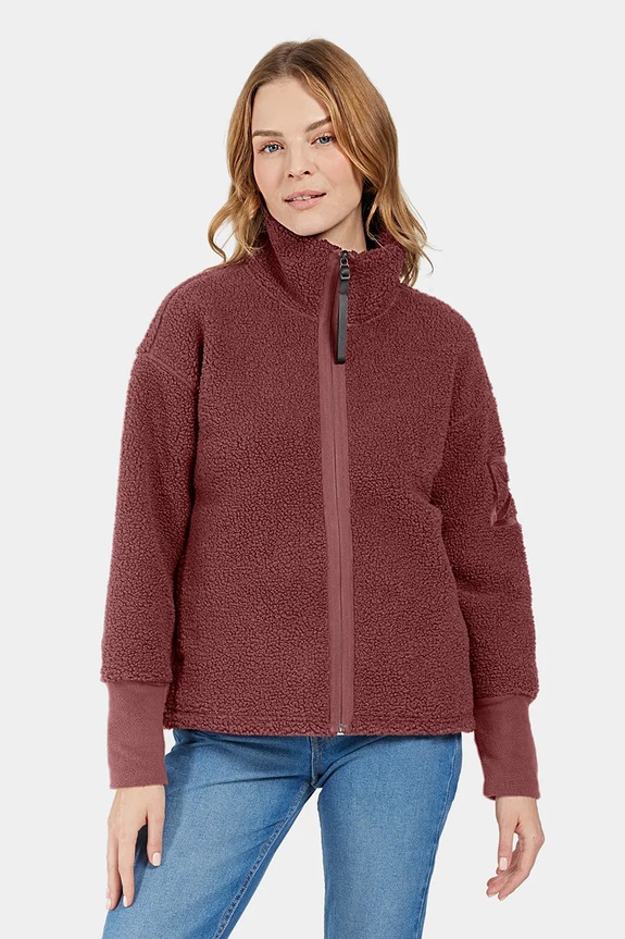 Didriksons bluza MELLA bez kaptura czerwony 505446
