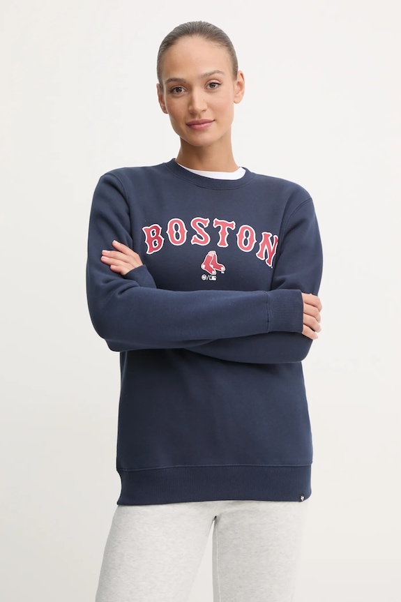 47 brand bluza MLB Boston Red Sox print bleumarin BB002PEMIBC630058FN