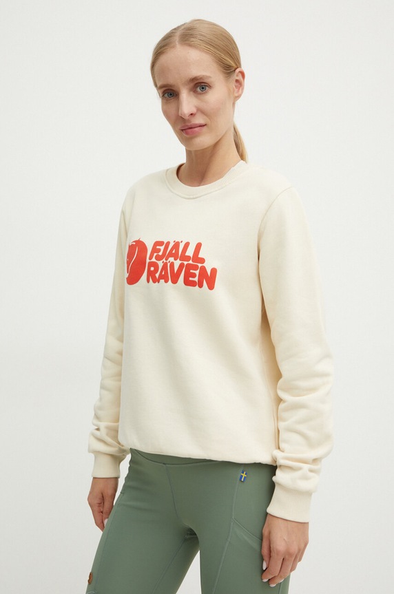 Dukserica Fjallraven Fjällräven Logo outdoor bež F84143.113.214