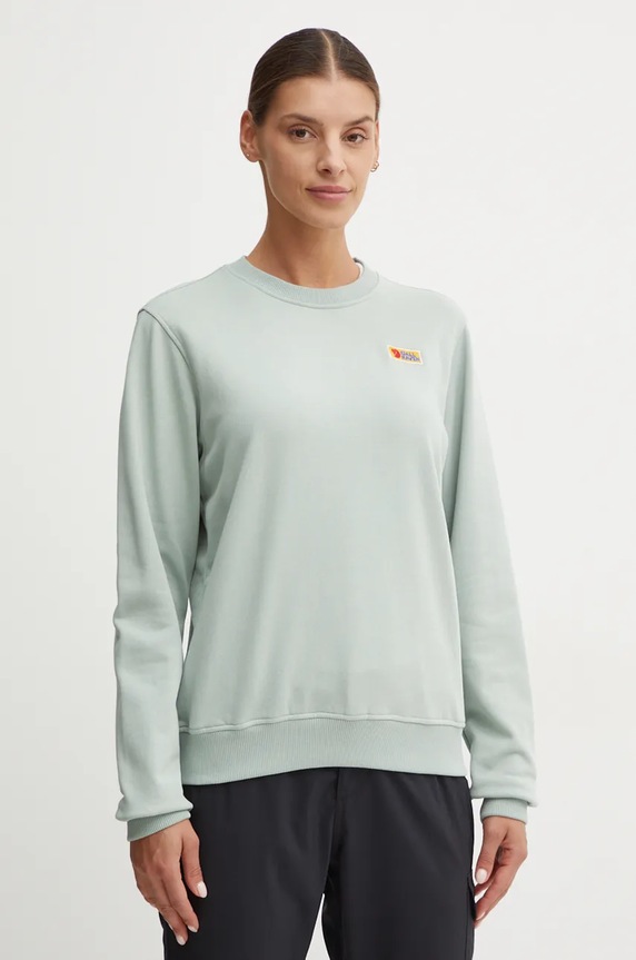 Μπλούζα Fjallraven Vardag βαμβάκι τιρκουάζ F87075.674
